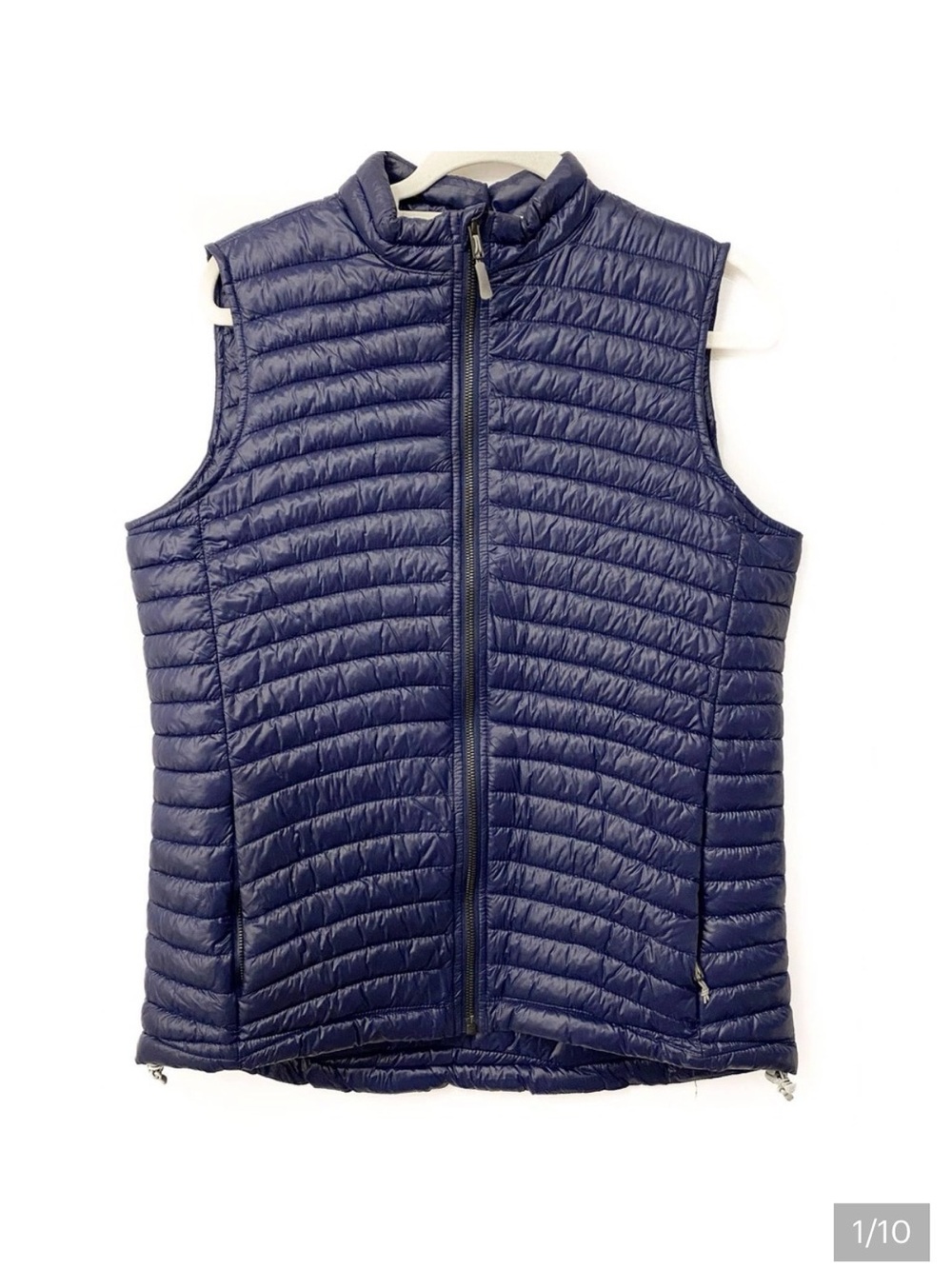 Peter Millar Puffer Full Zip Blue Vest Womens Large